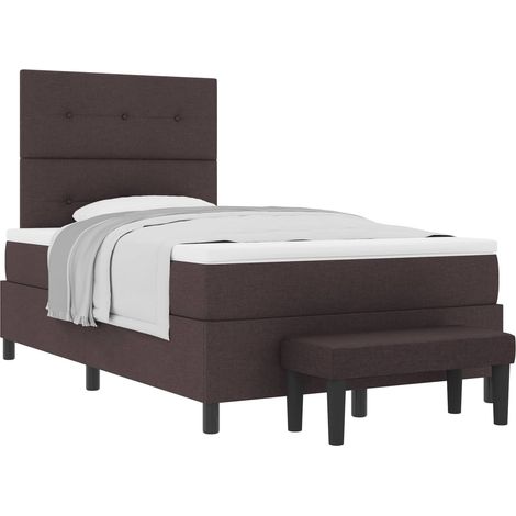 Maison Exclusive - Boxspringbett mit Kissen Dunkelbraun 120 x 200 (1/5)