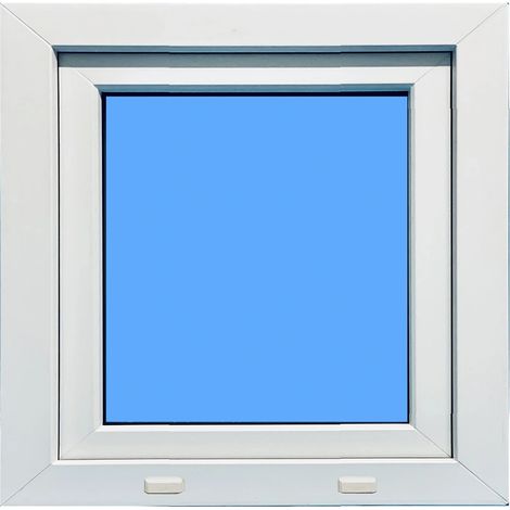 Eco-Blu – Fenêtre PVC 700x700mm blanche oscillo-battante – Double vitrage SGG CLIMALIT PLUS – Isolation thermique A+ – Kit d'installation inclus