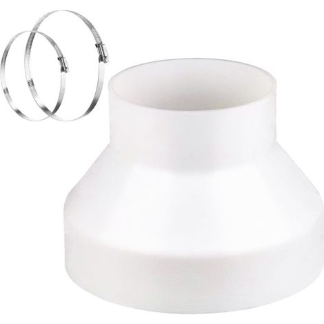 Réducteur tuyau climatiseur mobile 150-100 mm – Adaptateur universel en plastique ABS – Colliers en acier inoxydable – Système de ventilation (1/5)