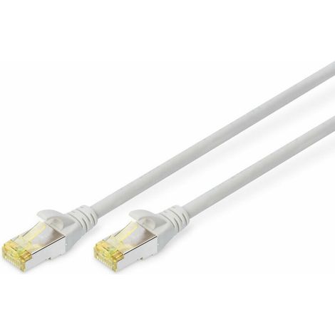Digitus Cable LAN Cat 6A, 25m, Cable de Red RJ45, S/FTP Blindado, Compatible con Cat6 y Cat7, Gris