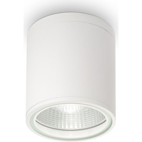 Ideal Lux Gun - Plafonniers extérieurs à 1 lumière, blanc, chrome poli IP44, GU10