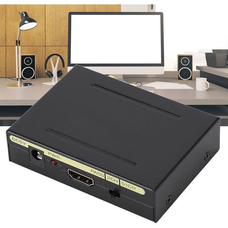 Extracteur Audio HDMI vers HDMI avec Sortie SPDIF R/L - Convertisseur de Signal Audio