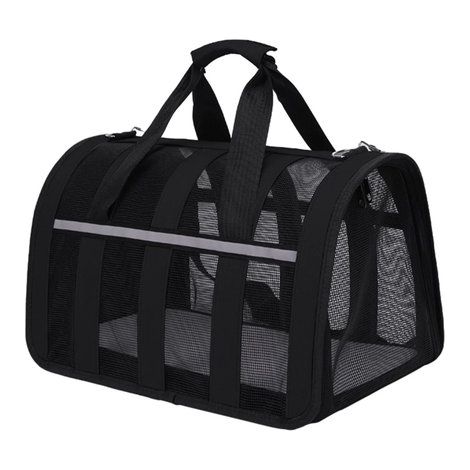 Sac de transport pliable pour chat – Respirant et robuste – Sac de voyage portable pour chats et petits chiens jusqu'à 6 kg – 40 x 26 x 26 cm (1/5)