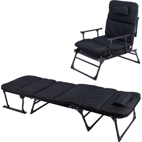 2 in 1 Gartenliege/Ruheliege/Sanitätsliege schwarz-MGM5000S-Gaesteliege (1/5)