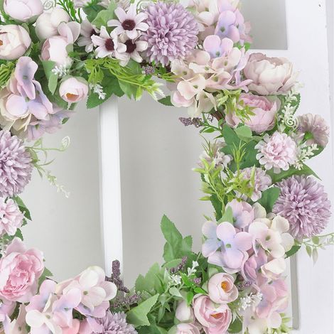 Türkranz, 40 cm Außendurchmesser, auffälliges Blumendesign – ideal für Hauspartys (1/5)