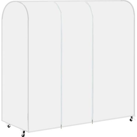 Grande Housse de Protection pour Portant à Vêtements, Plastique Waterproof Transparent, Ouverture et Fermeture Faciles(150 x 50 x 110 cm) (1/5)