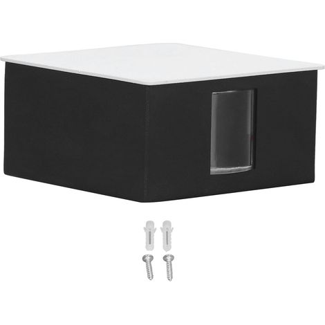 Retro-Wandleuchte im quadratischen Design, 3 W warmweißes LED-Licht, einseitig, für Hotels, weißes Gehäuse, AC 85–265 V (1/5)