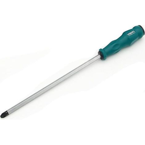 Tournevis plat plat extra long de 410 mm avec tige en acier S2 avec poignée ergonomique (30,5 cm, plat) (1/5)