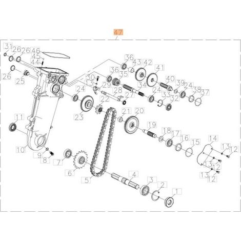 KIT DE TRANSMISIÓN PARA MOTOR AZADA ORIGINAL EMAK L66151265