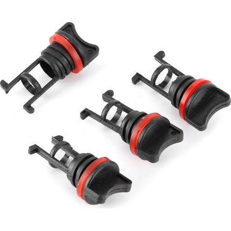 Tbest Bouchons de Drain de Bateau Filetage Grossier Standard avec Laveuse PE 4pcs Marine Ship Yacht Accessoire ABS Remplacement du Caoutchouc. (1/5)