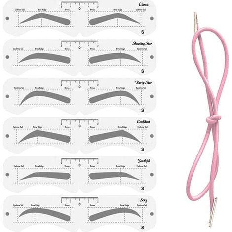 Lot de moules à sourcils PEVA souples avec bande élastique, outil de maquillage réutilisable pour débutants (1/5)