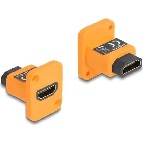 DeLOCK Módulo Type-D HDMI-A hembra a hembra 4K naranja