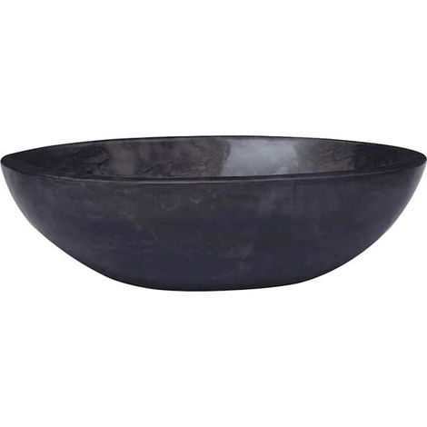Lavabo en marbre noir, 53x40x15 cm.