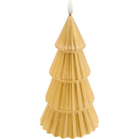 Bougie LED sapin doré H. 20 cm - Feeric lights & christmas (1/4)