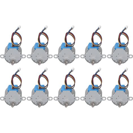 10 Stück Schrittmotoren, 10 cm Kabel, große und kleine verdrillte Schrittmotoren für Ventilatoren und Klimaanlagen, 5 V Gleichstrom (1/5)