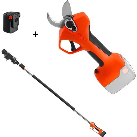 Kit Potatura Forbice Elettrica a Batteria 21V con Asta Telescopica 3,5m STOCKER (1/5)