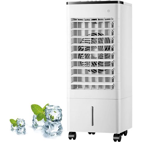 Refroidisseur D'air, Portable 9l 3 en 1, De 15 Heures, 3 Vitesses, Oscillation à 90°, Avec télécommande,Refroidissement économe En énergie Pour La Maison Et Le Bureau Remote (1/5)