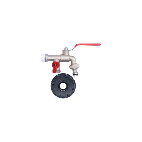 Adaptateur fourre-tout IBC, Double connecteur, tuyau de vidange de réservoir en laiton, pièce de raccord de robinet, Double tête, Type à mamelon unique (1/5)