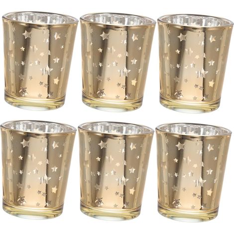 Pièces Bougeoirs Verre pour Bougies Chauffe plat Étoiles (1/5)
