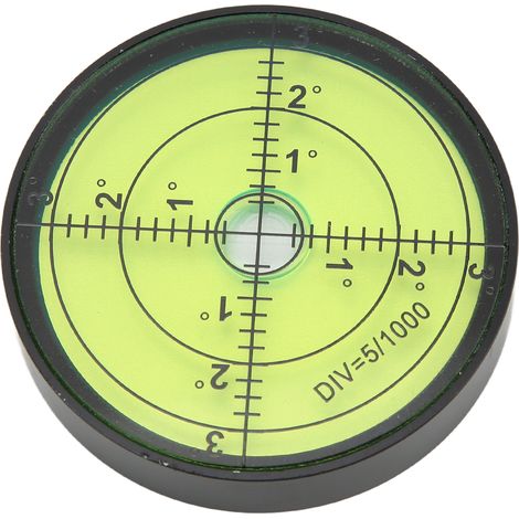 Niveau à bulle circulaire métallique 60x12mm, haute précision, résistant aux chocs et durable (1/5)