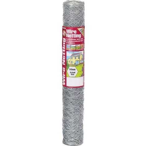 Galvanised Wire Netting 50mm� Hexagon, 10 x 0.6m - GDM50045 (1/3)