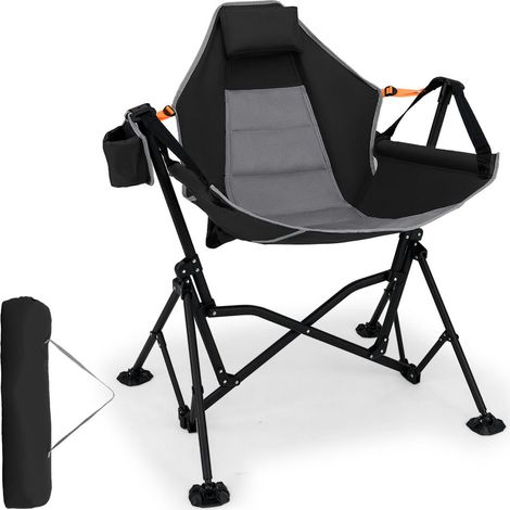 Relaxation en plein air, chaise hamac 95 cm avec dossier inclinable et porte-gobelet pour plage ou jardin (1/5)