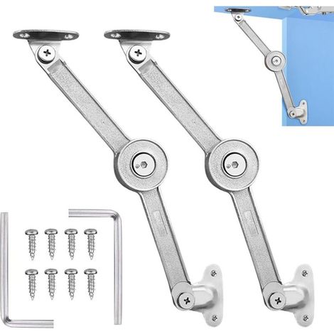 Deux barres de support pour porte d'armoire, support d'amortissement mécanique pour quincaillerie de panneau de porte (1/5)