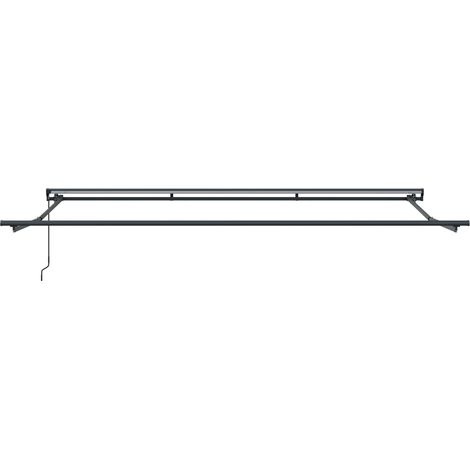 Cadre de auvent manuel Réglable Anthracite 4 x 2 m Acier (1/5)