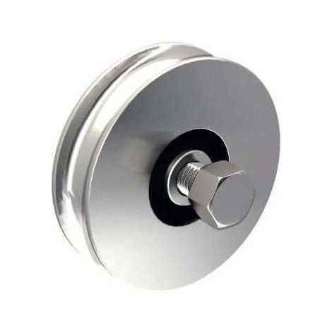 Mantion – Galet acier 80 mm – Charge 200 kg – Finition zinguée – Pour portes coulissantes – 20081R12