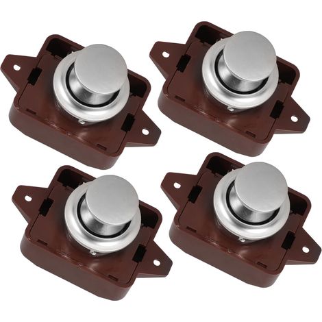 Lot de 4 verrous à bouton, poussoir pour camping, car (1/5)
