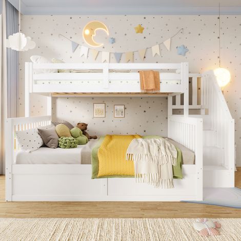 letto contenitore 90x200 140x200 a castello bianco OKMYHOME (1/5)