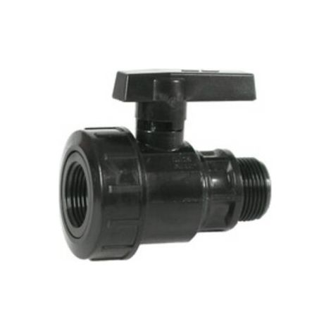 6 x RACCORDO PVC VALVOLA A SFERA MF 1