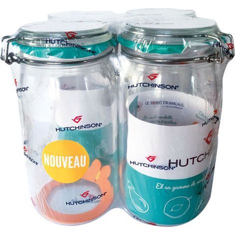 Hutchinson Botes de almacenamiento italianos transparentes 1,5 L