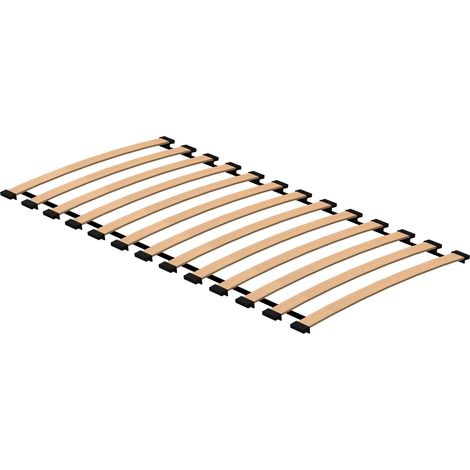 Sommier à lattes FLEX 160x80 – 13 lattes en hêtre lamellé – Revêtement en résine double face – Confort et durabilité (1/5)