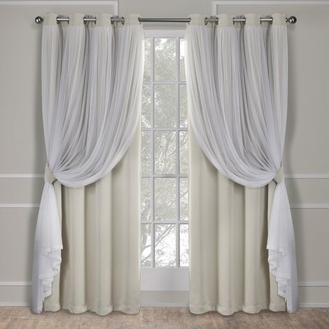 2 rideaux en tulle occultants pour bébé, adaptés aux fenêtres de la chambre de bébé, 1,32 m de large x 2,13 m 2,13 m de haut (1/5)