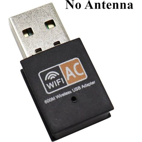 Adattatore WiFi USB Dual Band - 2,4 GHz 5 GHz - Velocità 600 Mbps - Con antenna - Per utenti PC - Modello 600M (1/5)