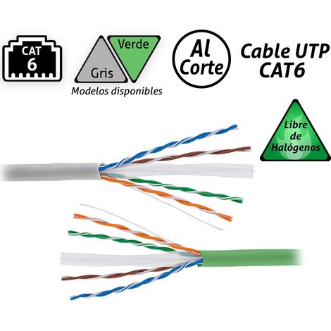 Cable UTP CAT6 Libre Halógenos Negro  Negro