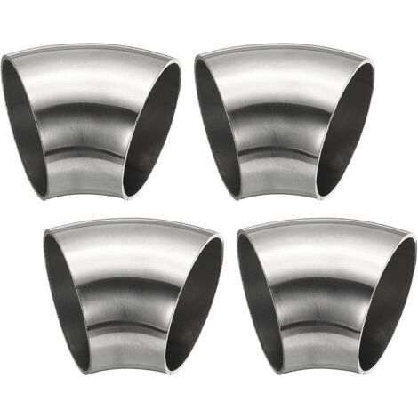 4pcs Coude À 45 Degrés Avec Mandrin, 60mm Diamètre Extérieur Acier D'Échappement Raccord De Tuyauterie Inoxydable 304 Pour Tuyau - 42mm (1/5)