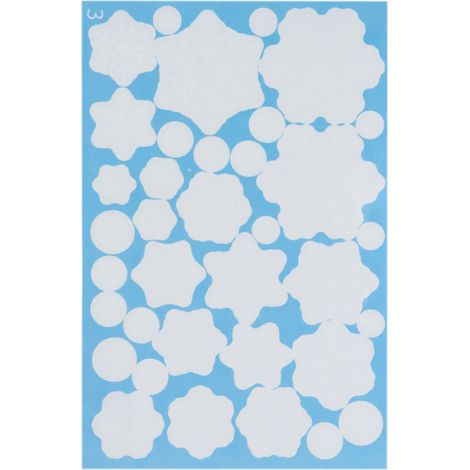 TG76355 Adesivi natalizi, fiocchi di neve, decorazioni per finestre, fiocchi di neve (1/5)