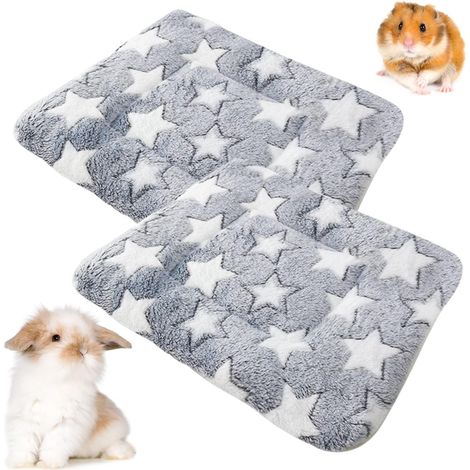 2 Pièces Lit En Peluche, Flanelle Douce, Tapis Chaud, Pour Rongeurs Et Petits Animaux