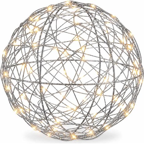 Sfera decorativa a LED argento da 30 cm – Luce per interni (1/5)