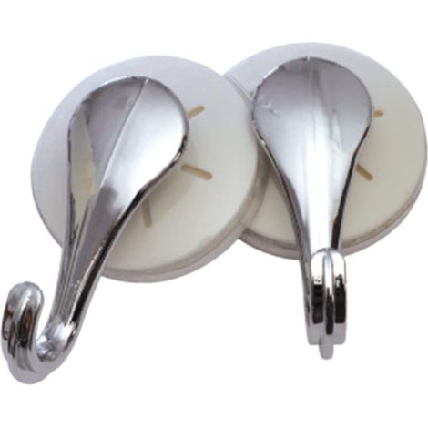 Ganci Appenditutto Bianchi Ventose Push & Fix 2 Pz (1/4)