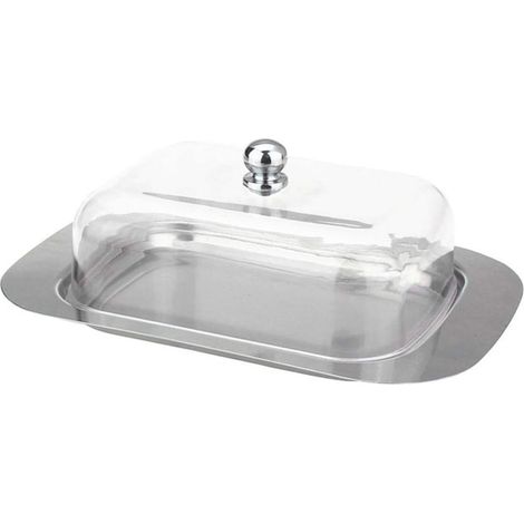 1pc Fromage De Stockage Support Multifonction Beurre en Acier Inoxydable Vaisselle Tenue Au Beurre Frais avec Couvercle (1/5)