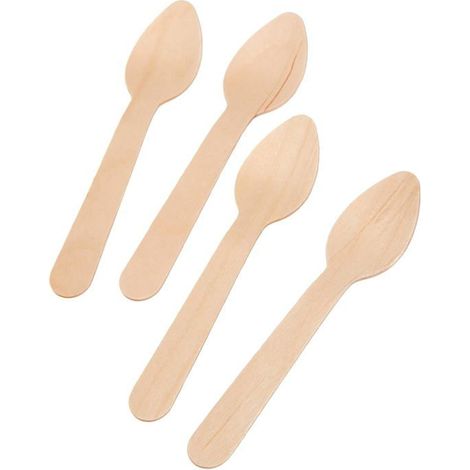 Cuillères à café Lot de 100 Bois naturel 11 cm Résistantes à la chaleur et au froid Idéales pour les pique-niques et les fêtes (1/5)