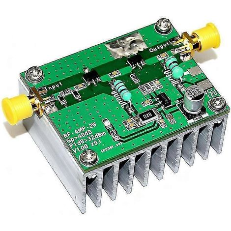 Amplificateur de puissance 600 MHz 2 W, amplificateur de puissance RF large bande haute fréquence 40 dB pour radio FM et talkies-walkies UV EK (1/5)