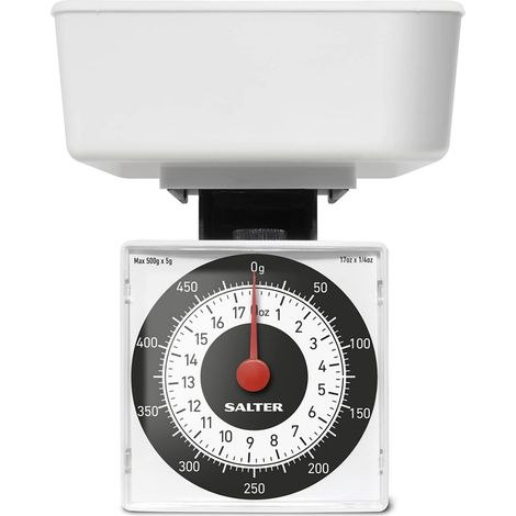 Salter – Bilancia da cucina meccanica, per dieta, bianco