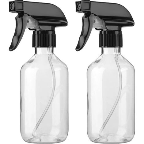 2 flaconi spray da 500 ml per piante, flaconi spray per acqua, atomizzatore in plastica, spruzzatore d'acqua vuoto e riutilizzabile, adatto per fiori, ugello nero (1/5)