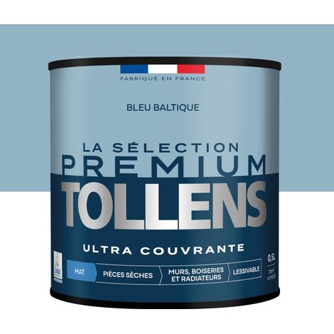 Tollens - Peinture intérieure couleurs - La Sélection Premium Mat - Ultra Couvrante - Bleu Baltique 0,5 L - 6m²