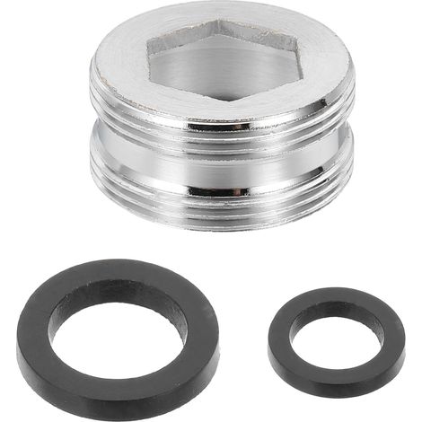 Adaptateur De Mousseur De Robinet, M22 Mâle À M22 Mâle Avec Joint, Longueur 10mm, Réducteur De Robinet Aérateur, adaptateur robinet cuisine pour tuyau d'arrosage, robinet d'évier (1/5)