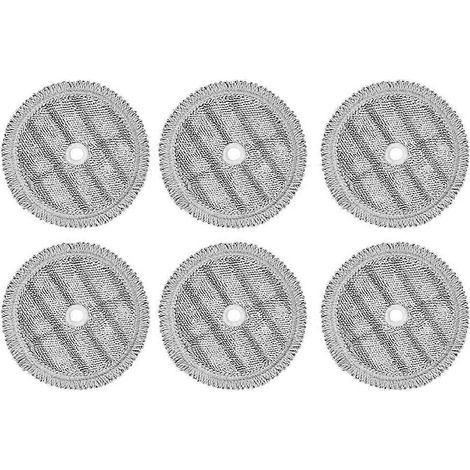 Lot de 6 lingettes de rechange en microfibre pour balai vapeur LG A9 (accessoires pour robot aspirateur). (1/5)